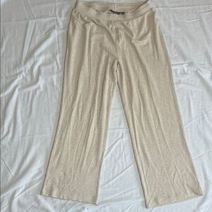 Vineyard Vines Beige Waffle Wide Leg Pants